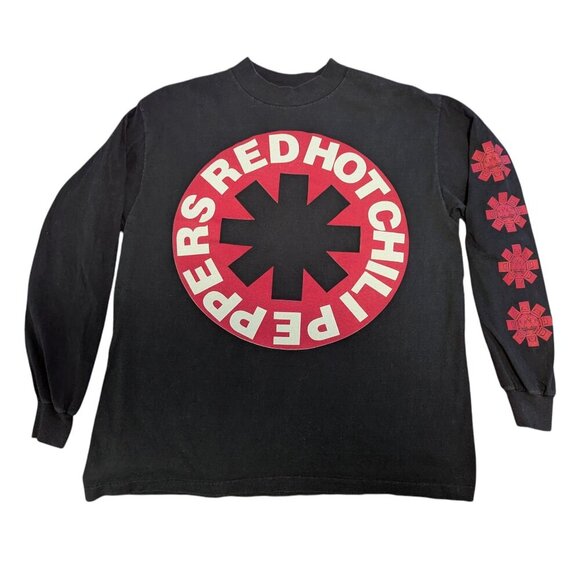 RARE Authentic Vintage Red Hot Chili Peppers Long Sleeve Concert T-Shirt Aztec - Picture 1 of 16